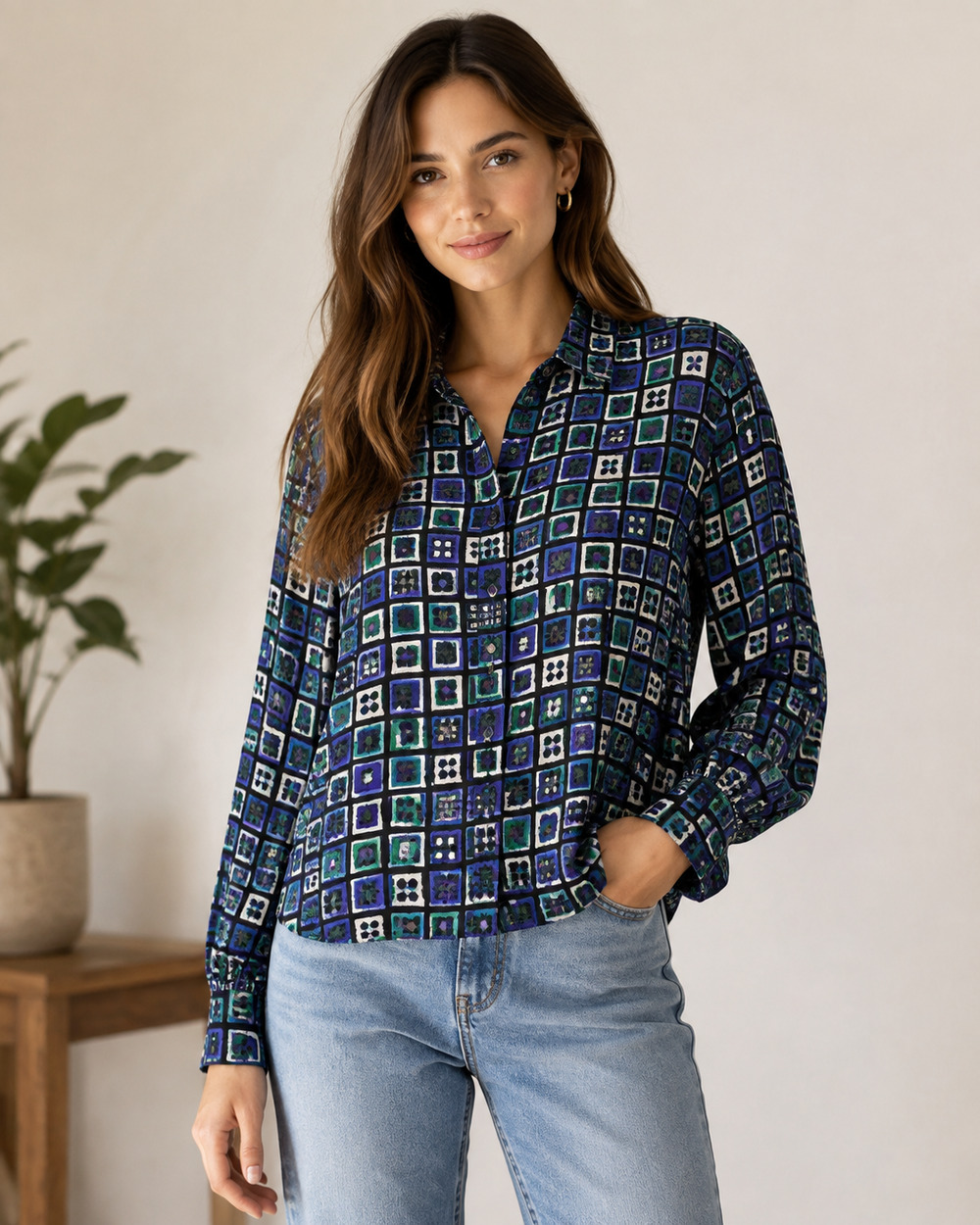 Vintage Leslie Fay Haberdashery Petite Blouse | Size 6 | Button Up